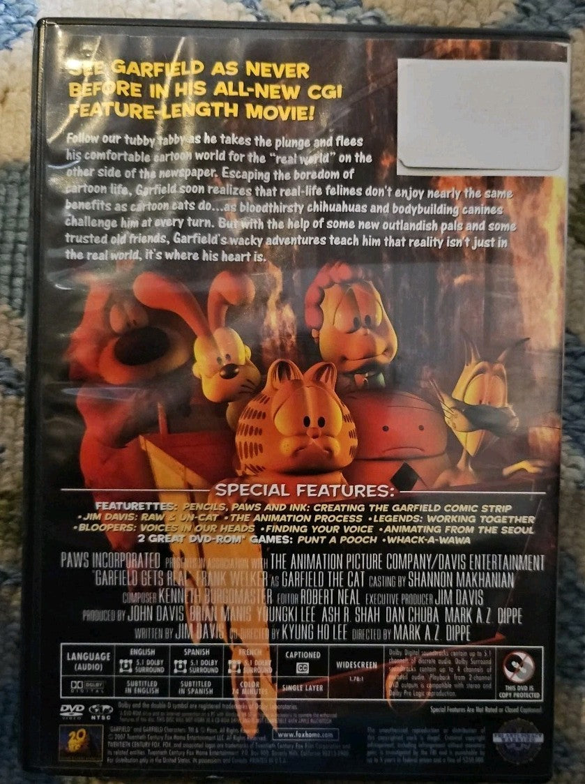 Garfield: the Movie + Garfield Gets Real (DVD, 2004)New Sealed