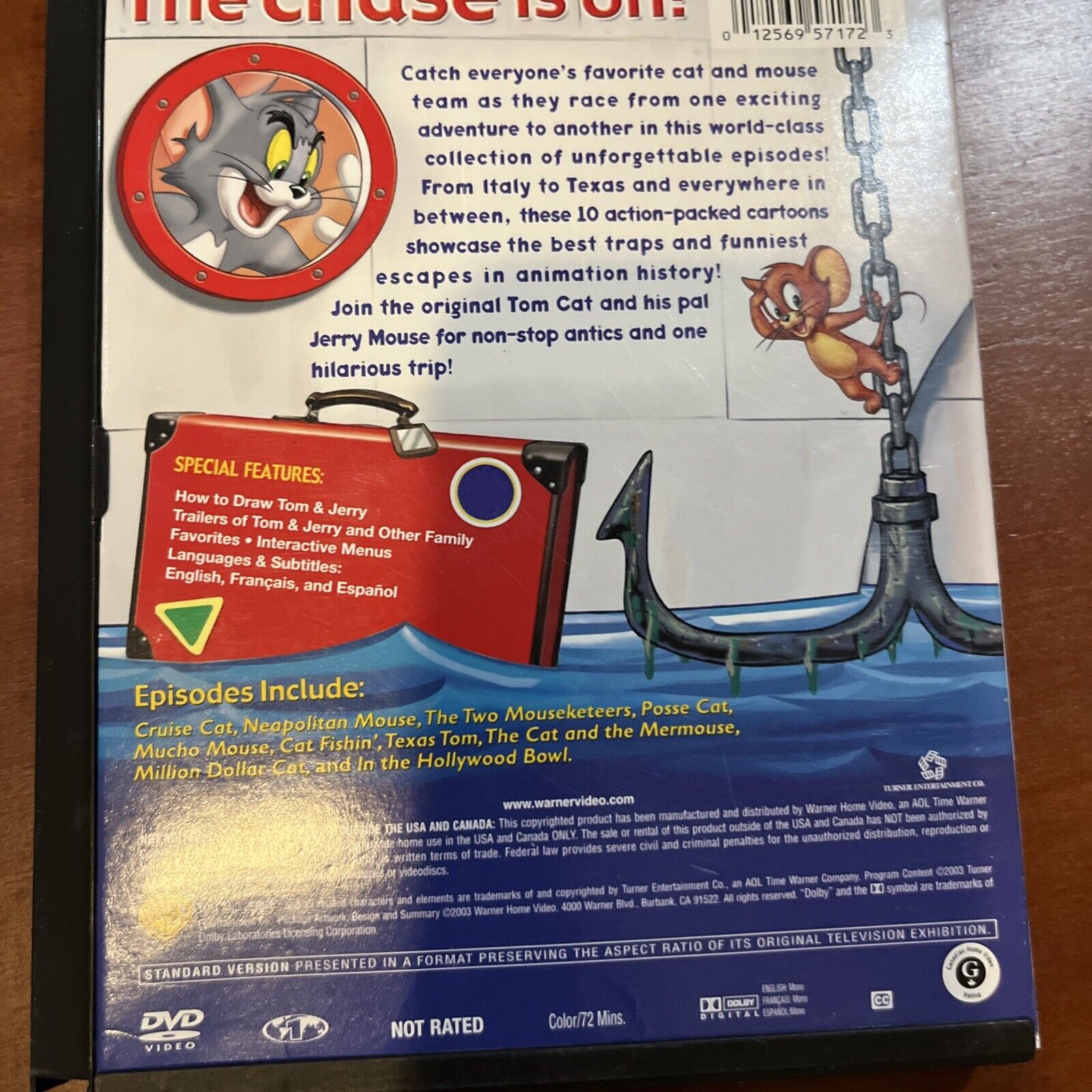 Tom and Jerry: Whiskers Away! (10 Cartoons) (DVD) Tested.