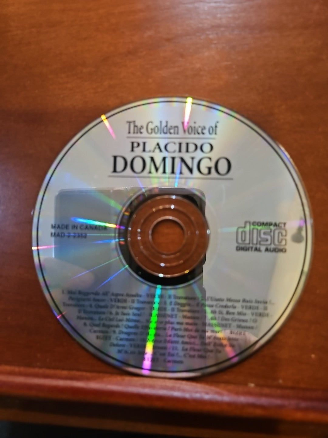 The Golden Voice of Placido Domingo CD Puccini Verdi Bizet Wagner  Disc Only