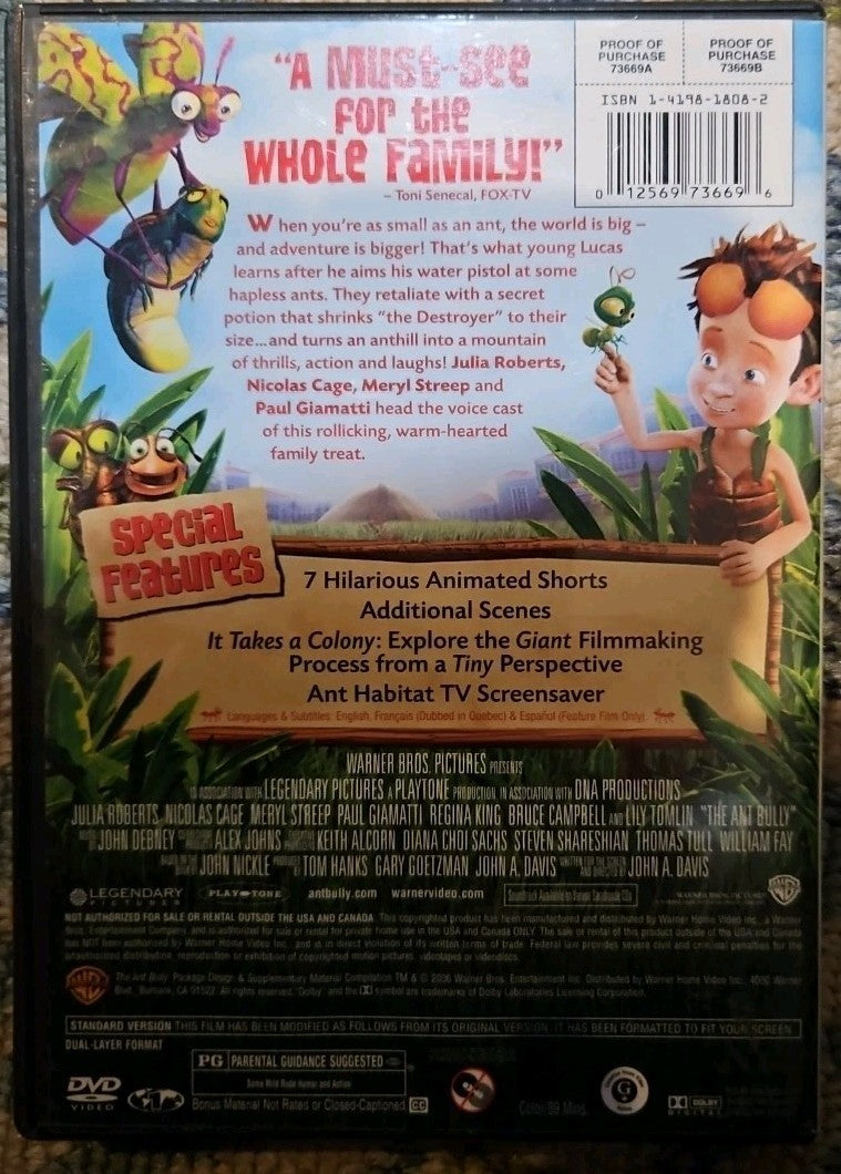 The Ant Bully (DVD, 2006, Full Frame) New Sealed