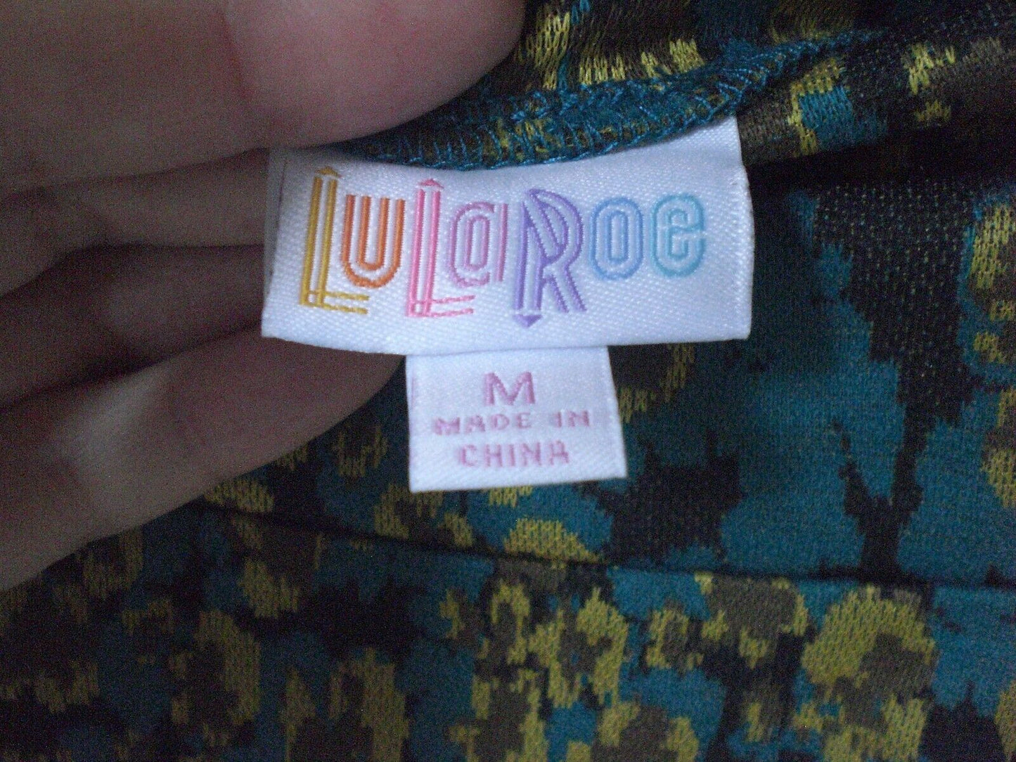 LuLaRoe Cassie Skirt Teal Black Gold MEDIUM