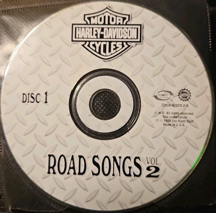 Vol. 2-Harley Davidson Road Songs by Various (CD, 1998) Disc 1 Only. Tested