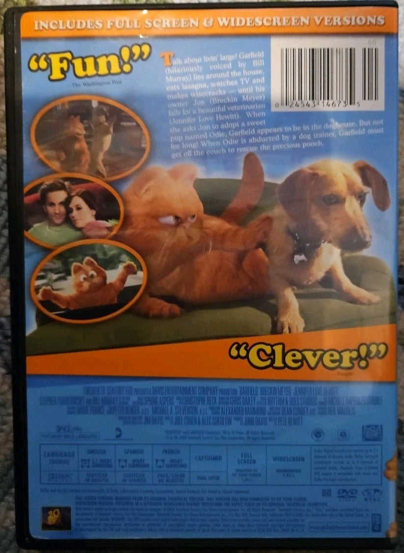 Garfield: the Movie (DVD, 2004) Damaged Artwork. Tested. New Cade. Resealed