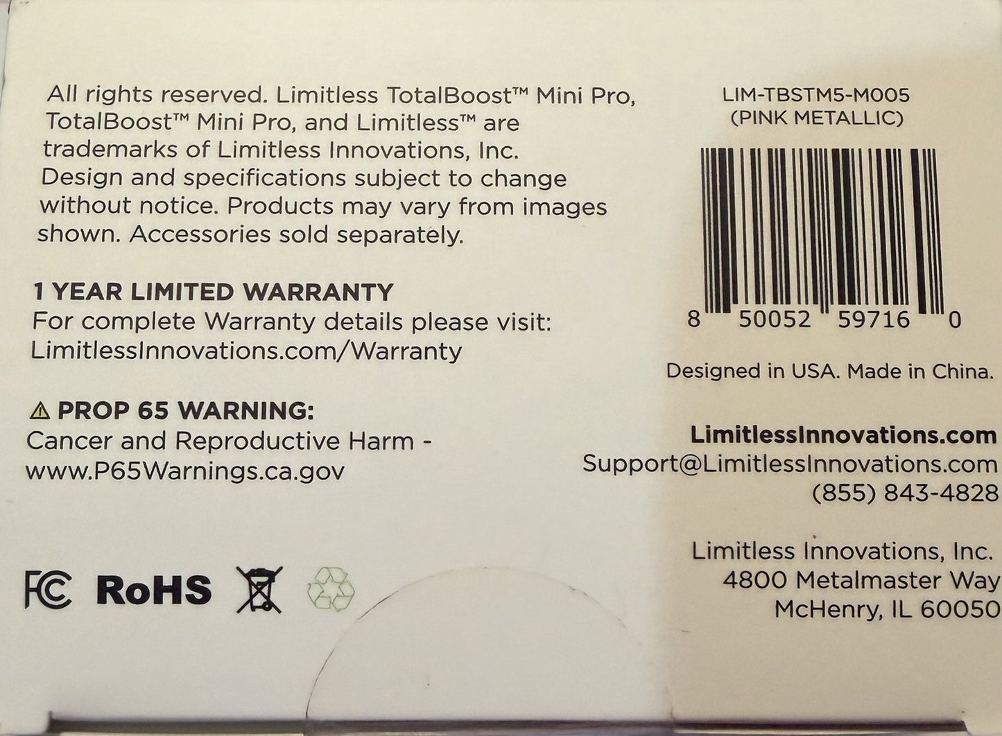 Limitless TotalBoost Mini Pro 5,000 mAh Portable Power Bank Pink with Kick Stand