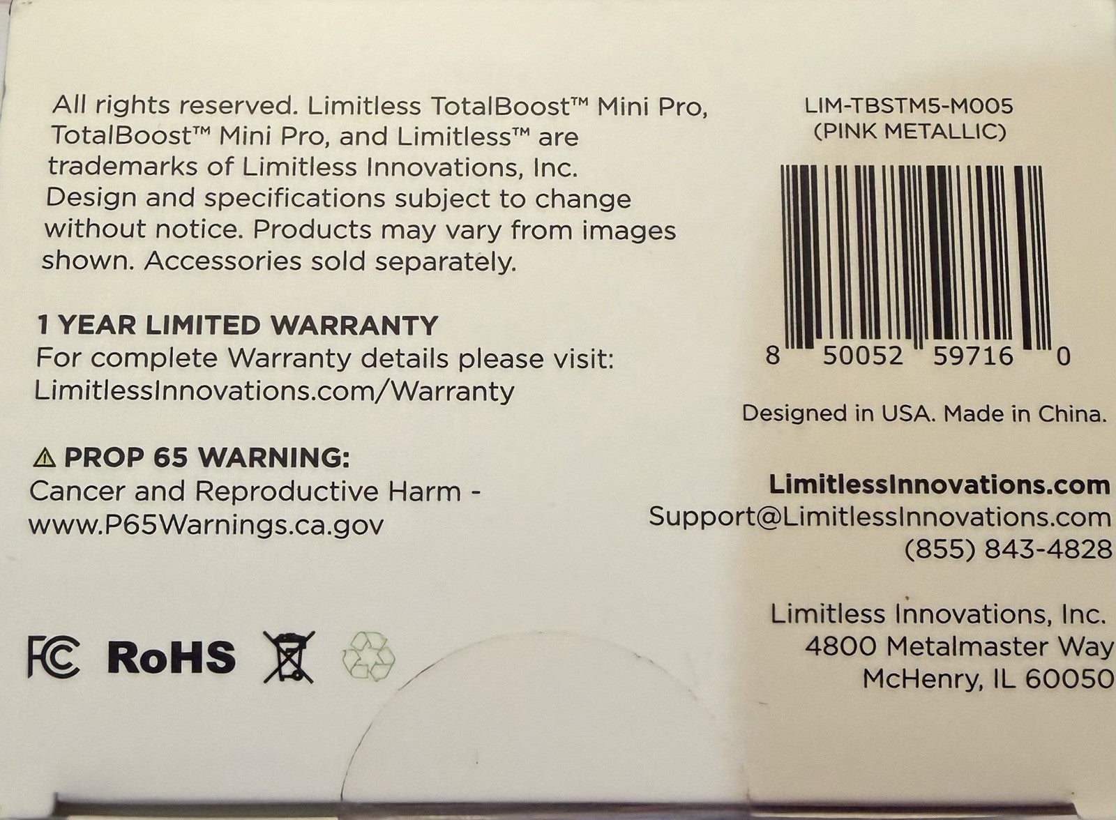 Limitless TotalBoost Mini Pro 5,000 mAh Portable Power Bank Pink with Kick Stand