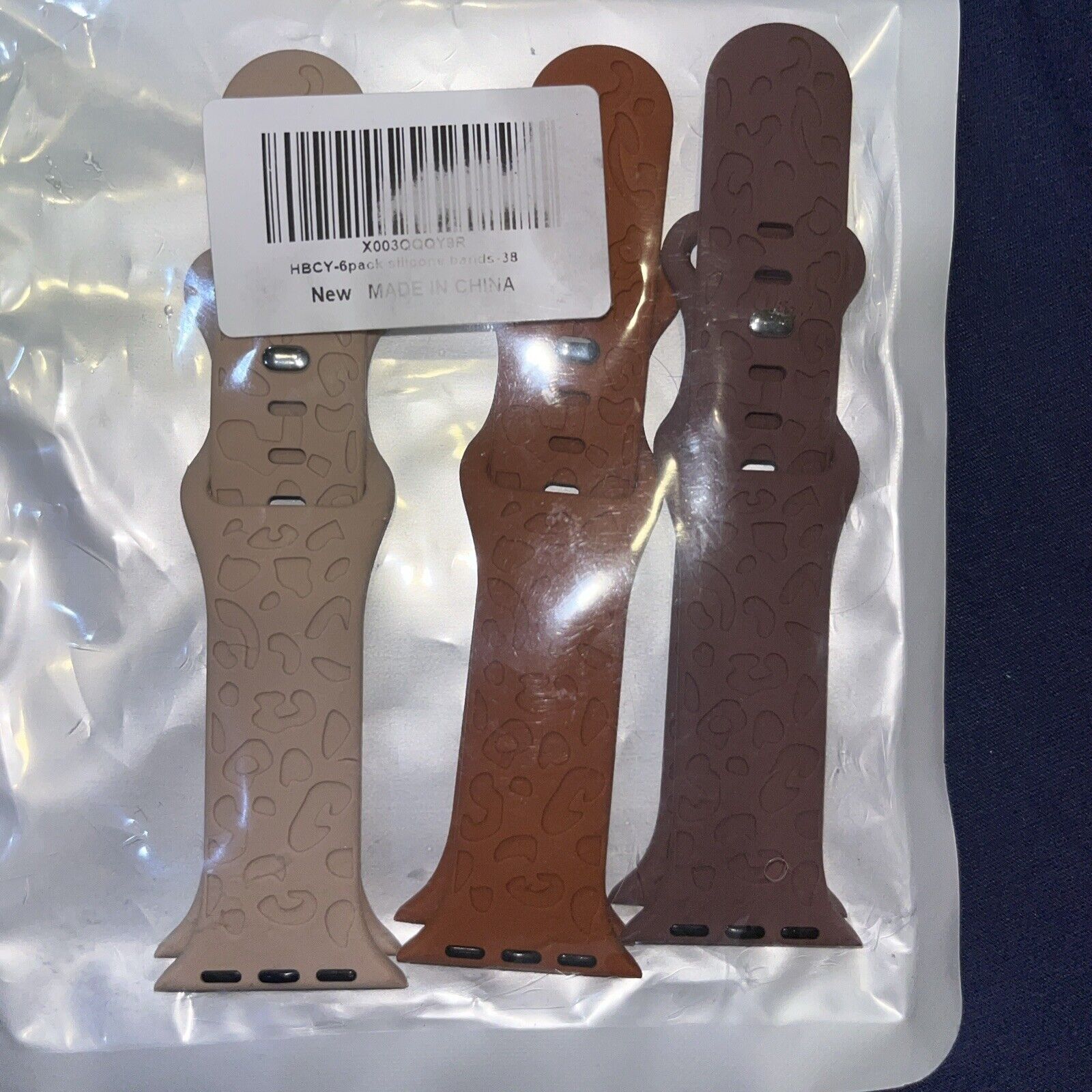 Beige Clay Brown Rock Pattern Apple Watch S/M 38/40/41mm Series 4,5,6,7,8,9 SE