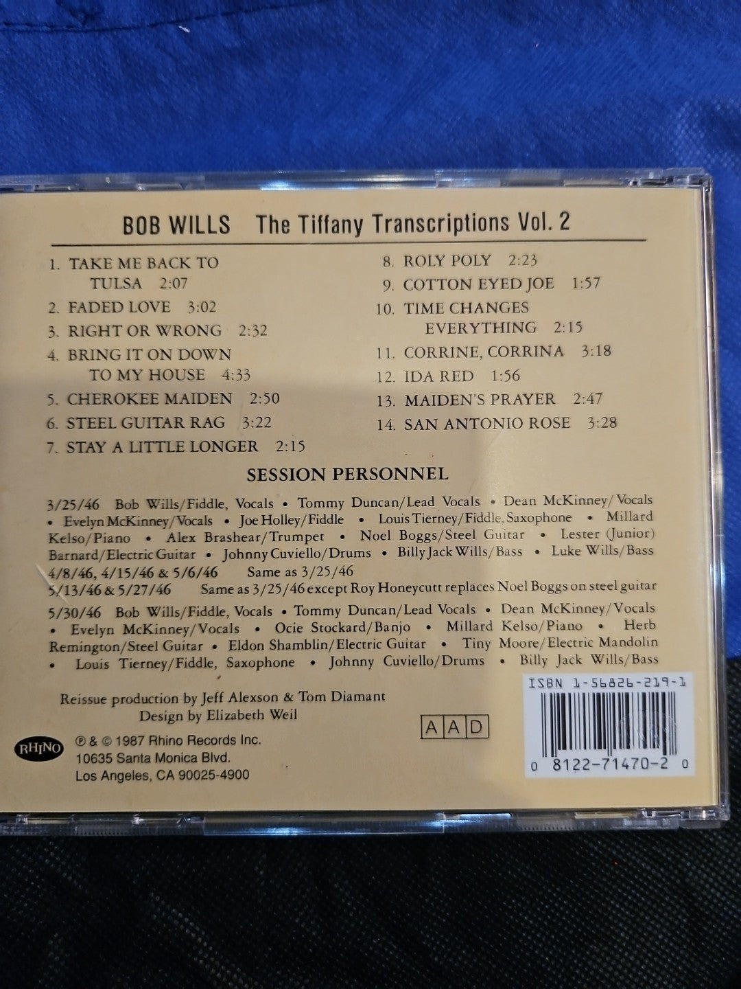 Vol. 2-Best of the Tiffanys by Bob Wills & His Texas Playboys (CD, 1993)