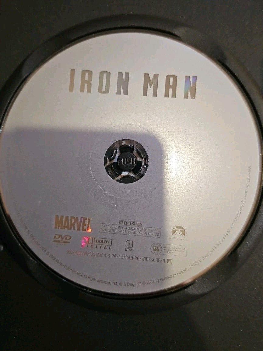 Iron Man (DVD, 2008) Slimcase. Cropped Sleeve.