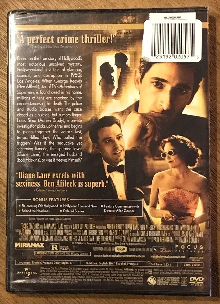 Hollywoodland (DVD, 2006) Brand New Sealed