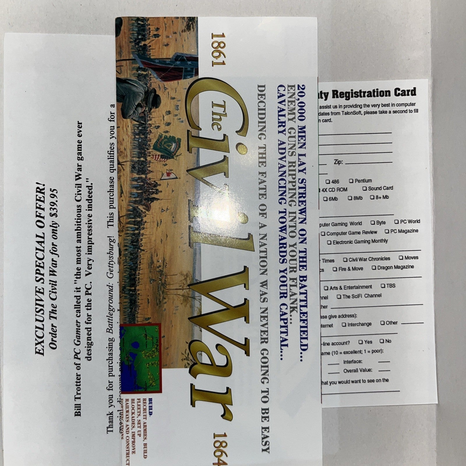 Battleground 2: Gettysburg (PC, 1995) CIB