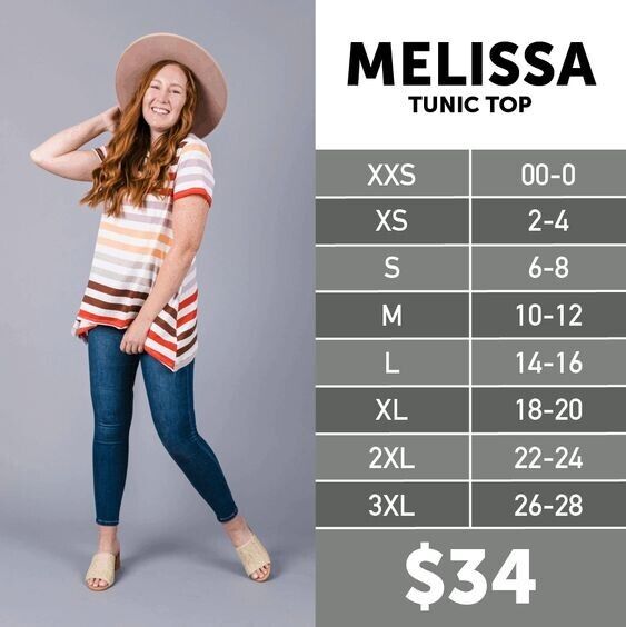 LuLaRoe NWT Melissa Stripes Small Red Brown Yellow Gray