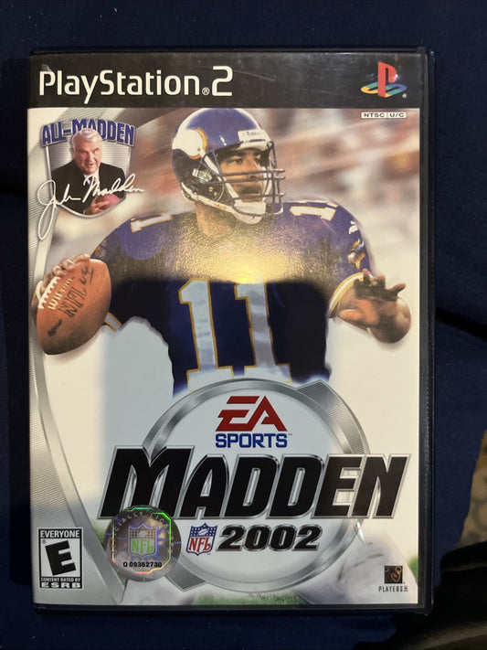 Madden 2002 Football (PS2) Original Case + Manual + Reg + Tested Disc