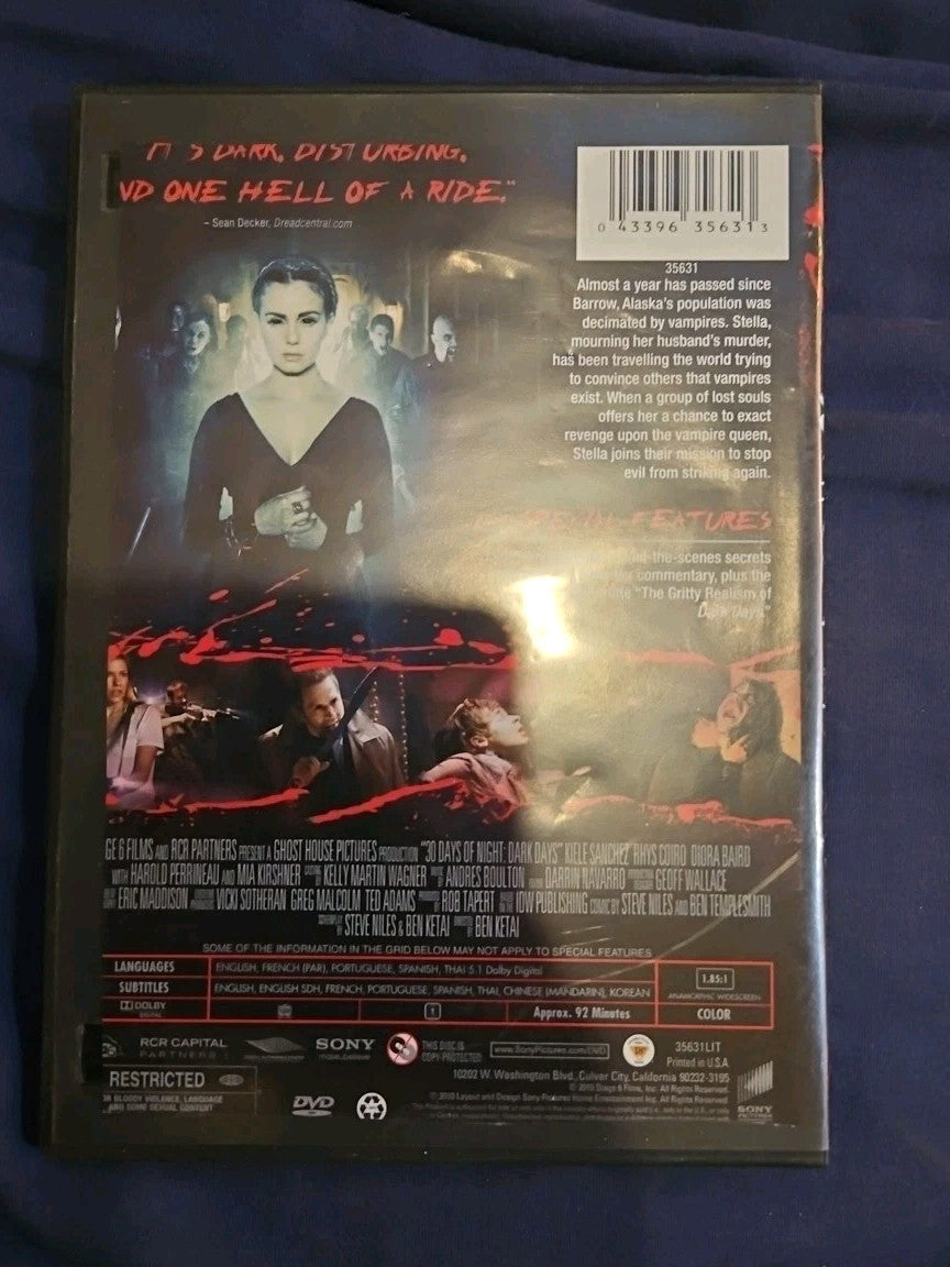 30 Days Of Night - Dark Days (DVD) Slimcase. Cropped Sleeve