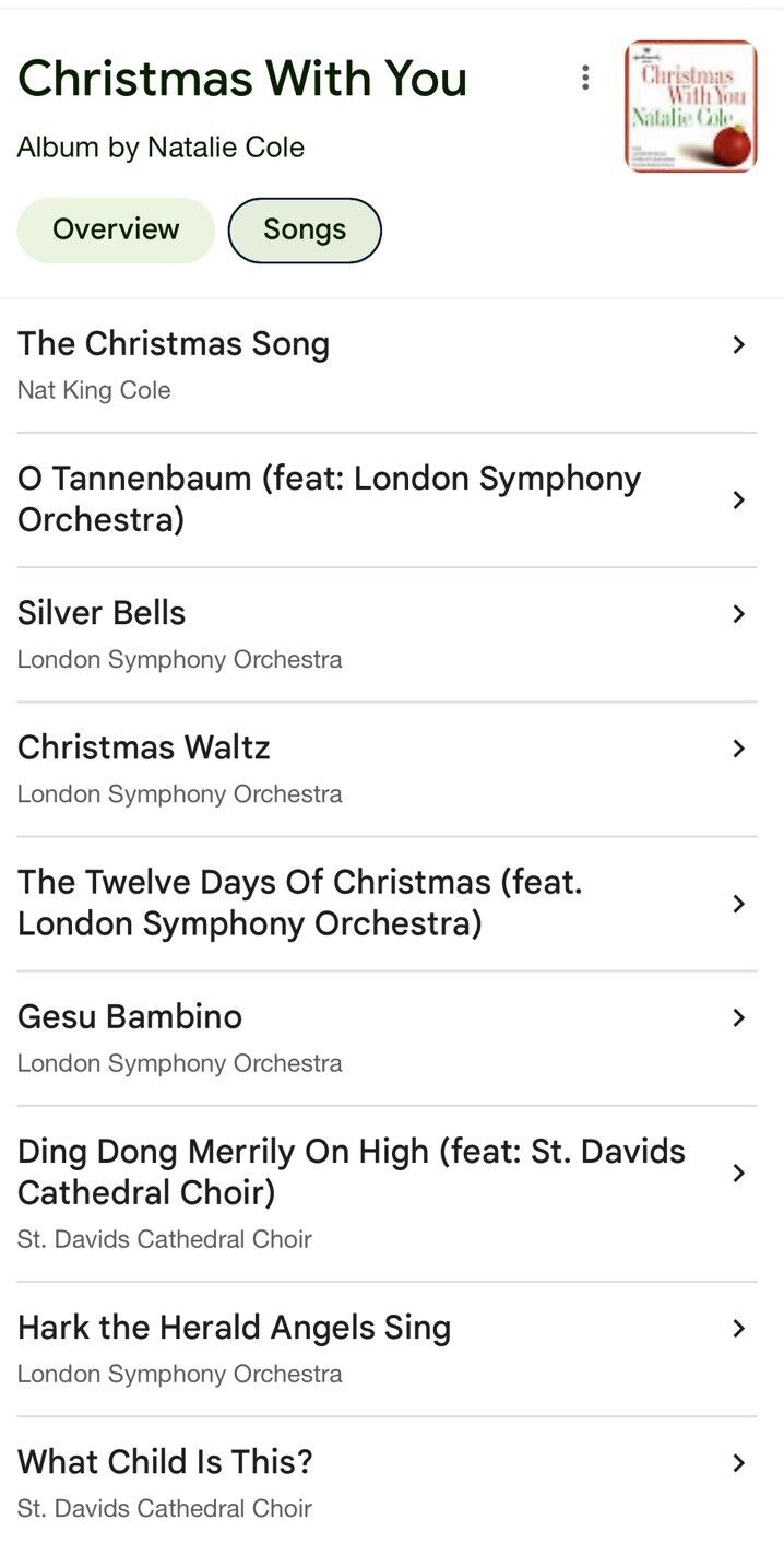 Christmas With You CD Natalie Cole