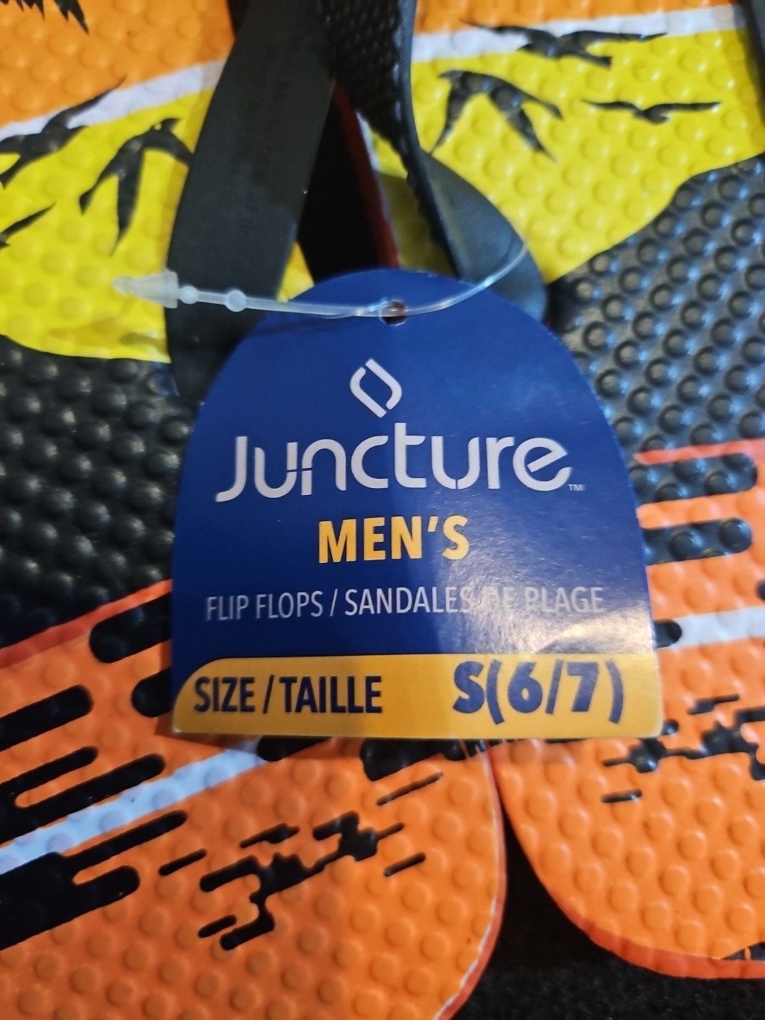 Juncture Men's Size Small 6/7 Tropical Design Flip Flops