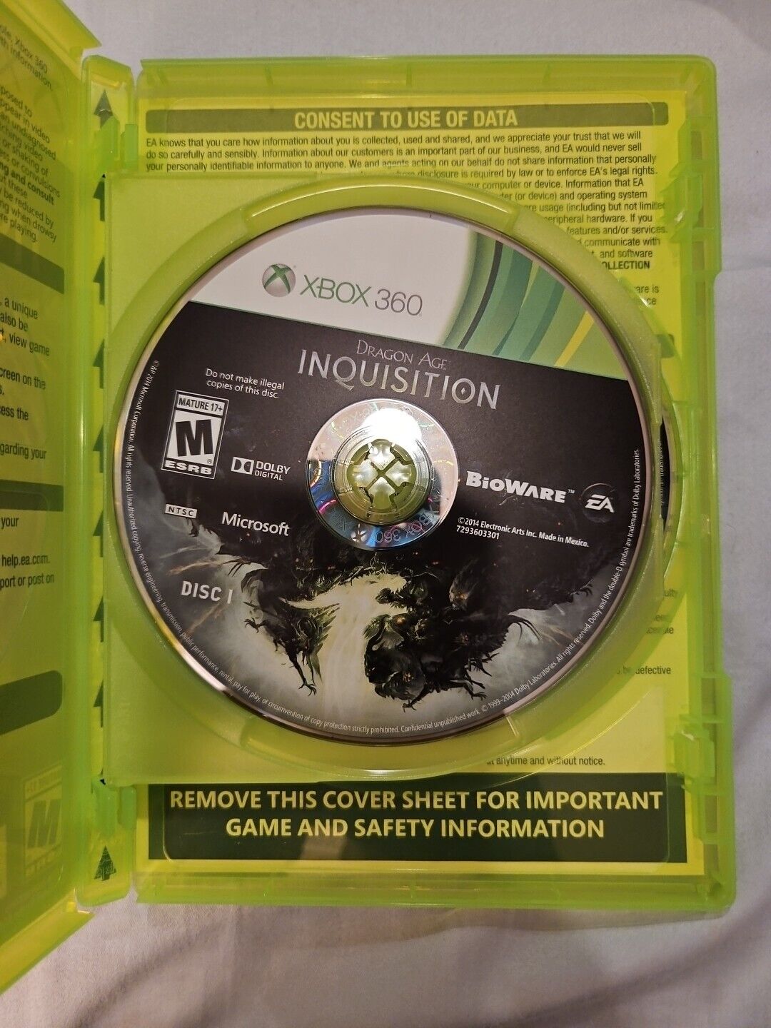 Dragon Age: Inquisition (Microsoft Xbox 360, 2014) Tested