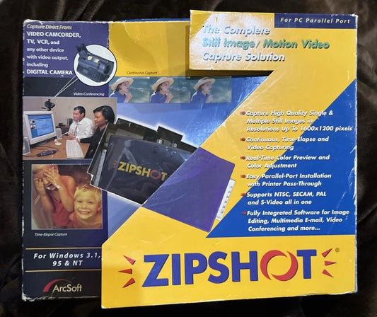 Arcsoft Zipshot digitizer Serial Parallel Port Camera  Capture vintage