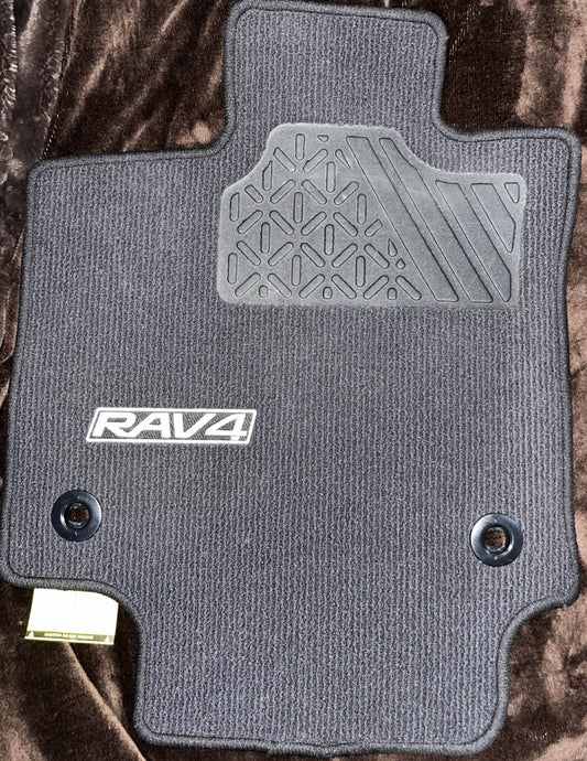 2019- 2024 Oem Black Toyota RAV4 Floor Mats Both Front And Rear Floor Mats