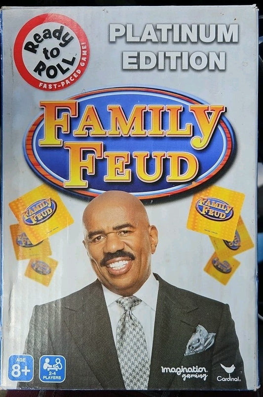 Family Feud Platinum Edition Home Card Game Night 2-4 Players Board Harvey Open 