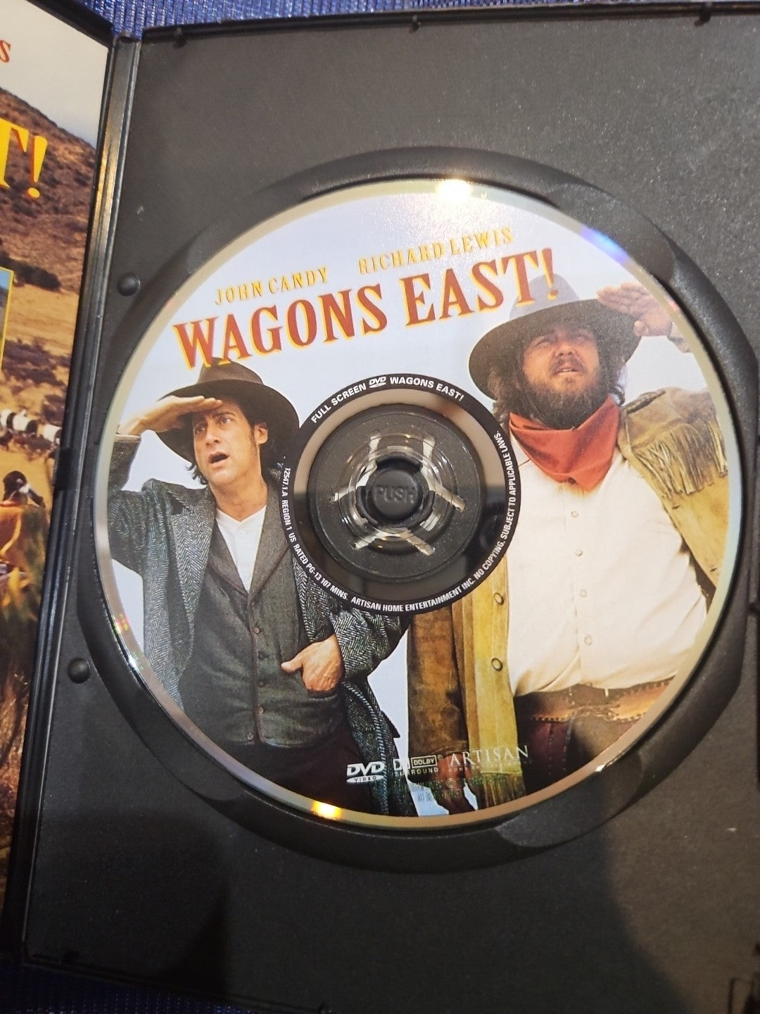 Wagons East (DVD, 1994) Tested slim case cropped Artwork