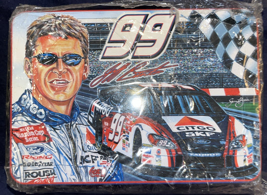 Sam Bass Collector's NASCAR Series Race Tin Box Jeff Burton #99 Auto Car Racing