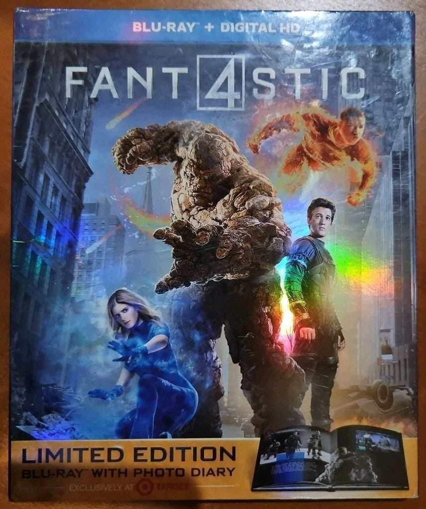 Fantastic 4 (Blu-ray, 2015, No Digital Copy HD) Limited Edition Target Exclusive