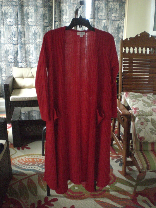 LuLaRoe Red Sarah Long Sweater SMALL