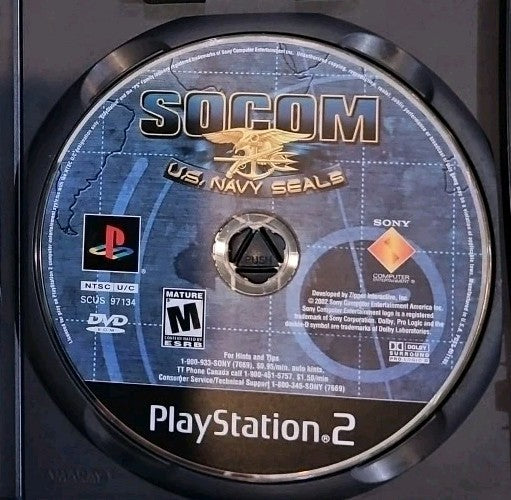 SOCOM: U.S. Navy SEALs (PS2) Tested. No Scratches. W/Manual. New Case. Resealed