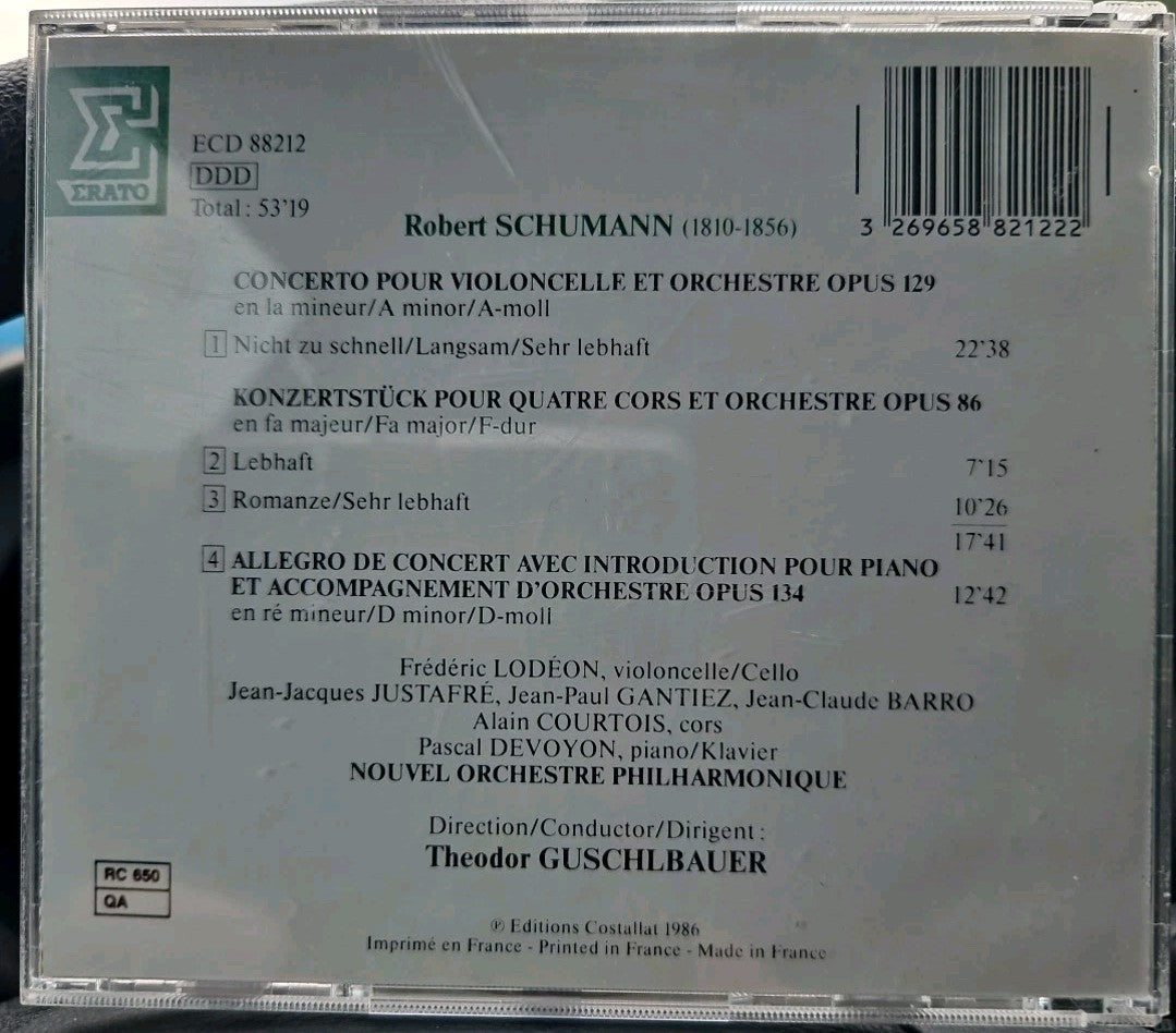 Schumann: Opus 129, 86 & 134 (1986, Erato ECD 88212) Theodor Guschlbauer