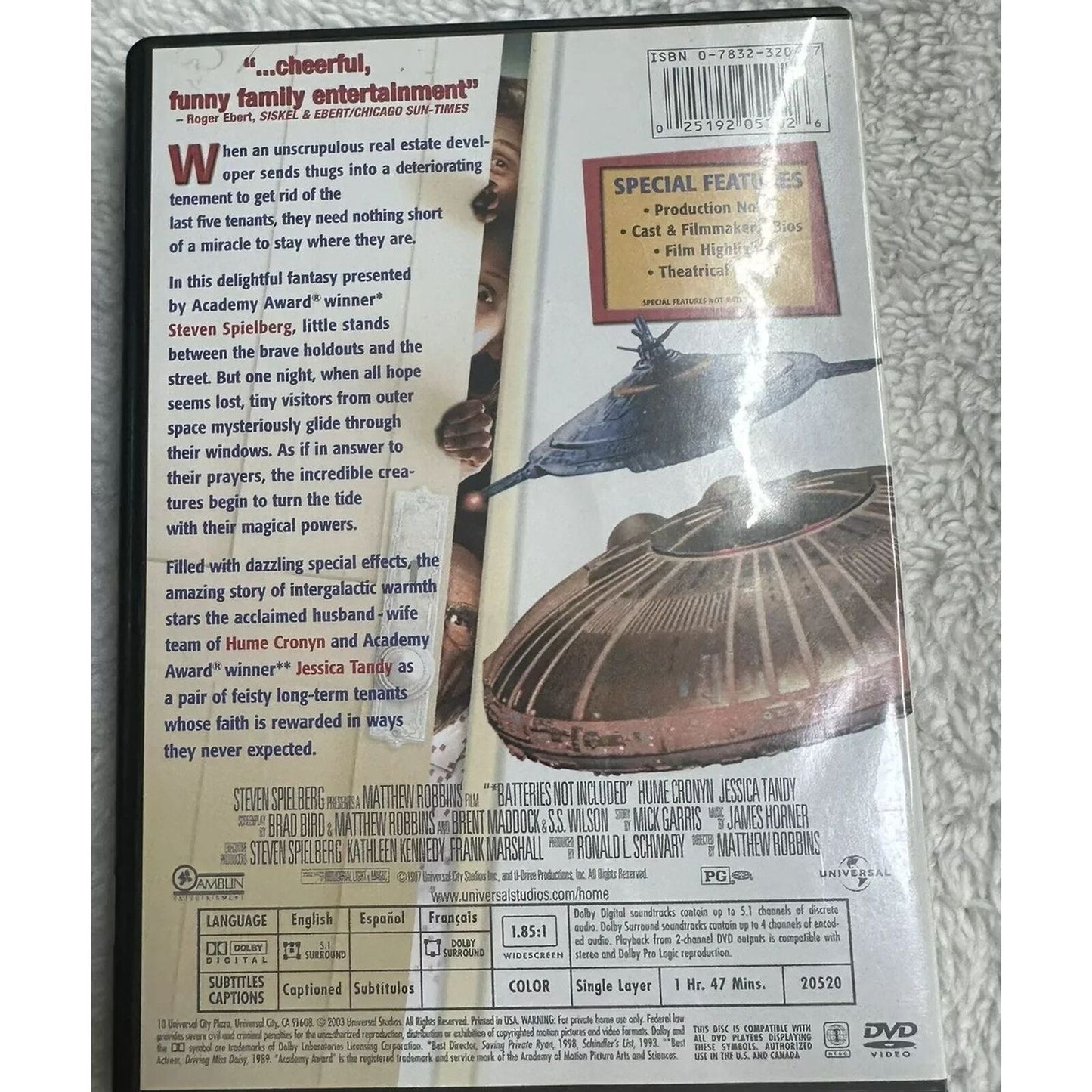 Batteries Not Included (DVD) Brand New
