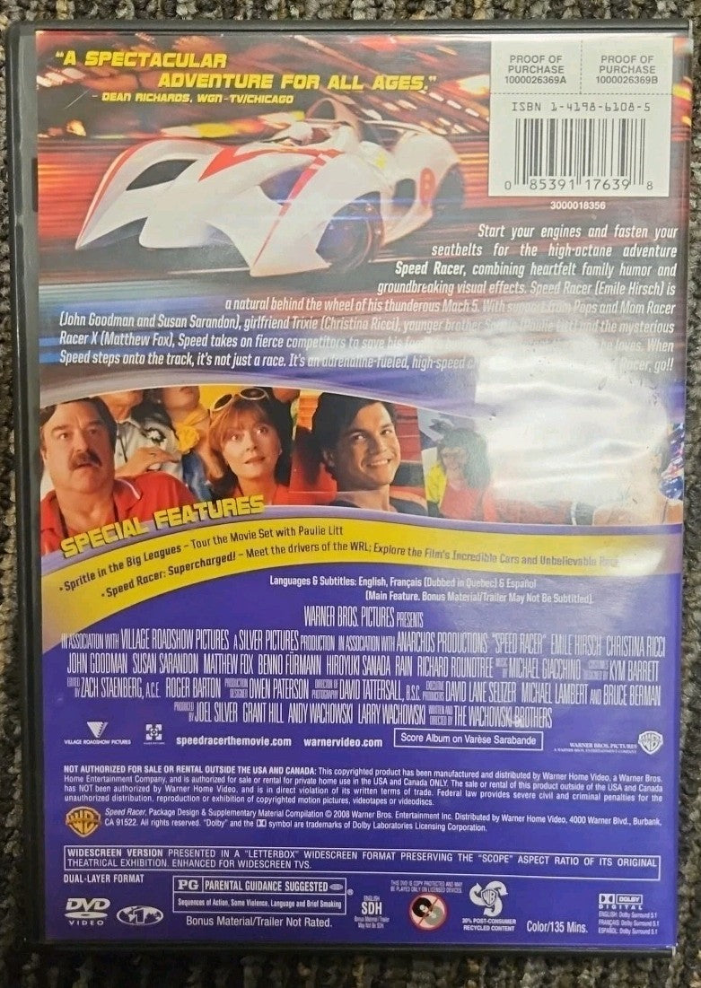 Speed Racer (DVD, 2008) New Sealed