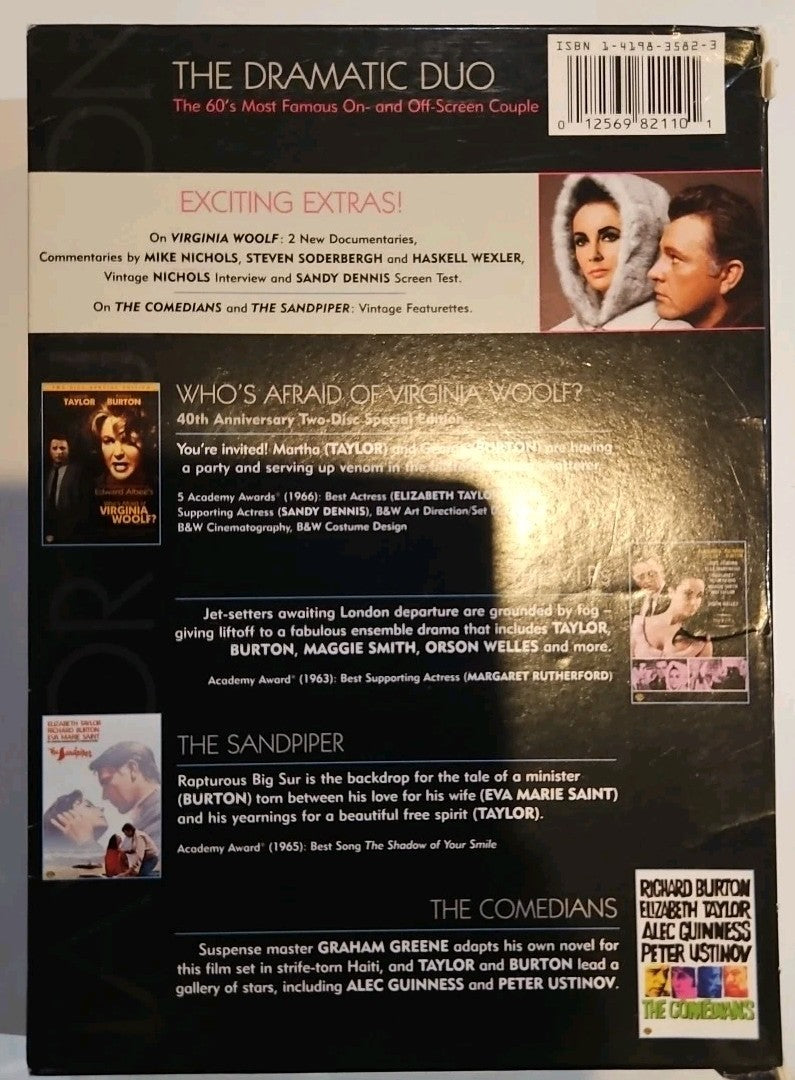 Elizabeth Taylor  Richard Burton Film Collection (DVD, 2006, 5-Disc Set) Sealed.