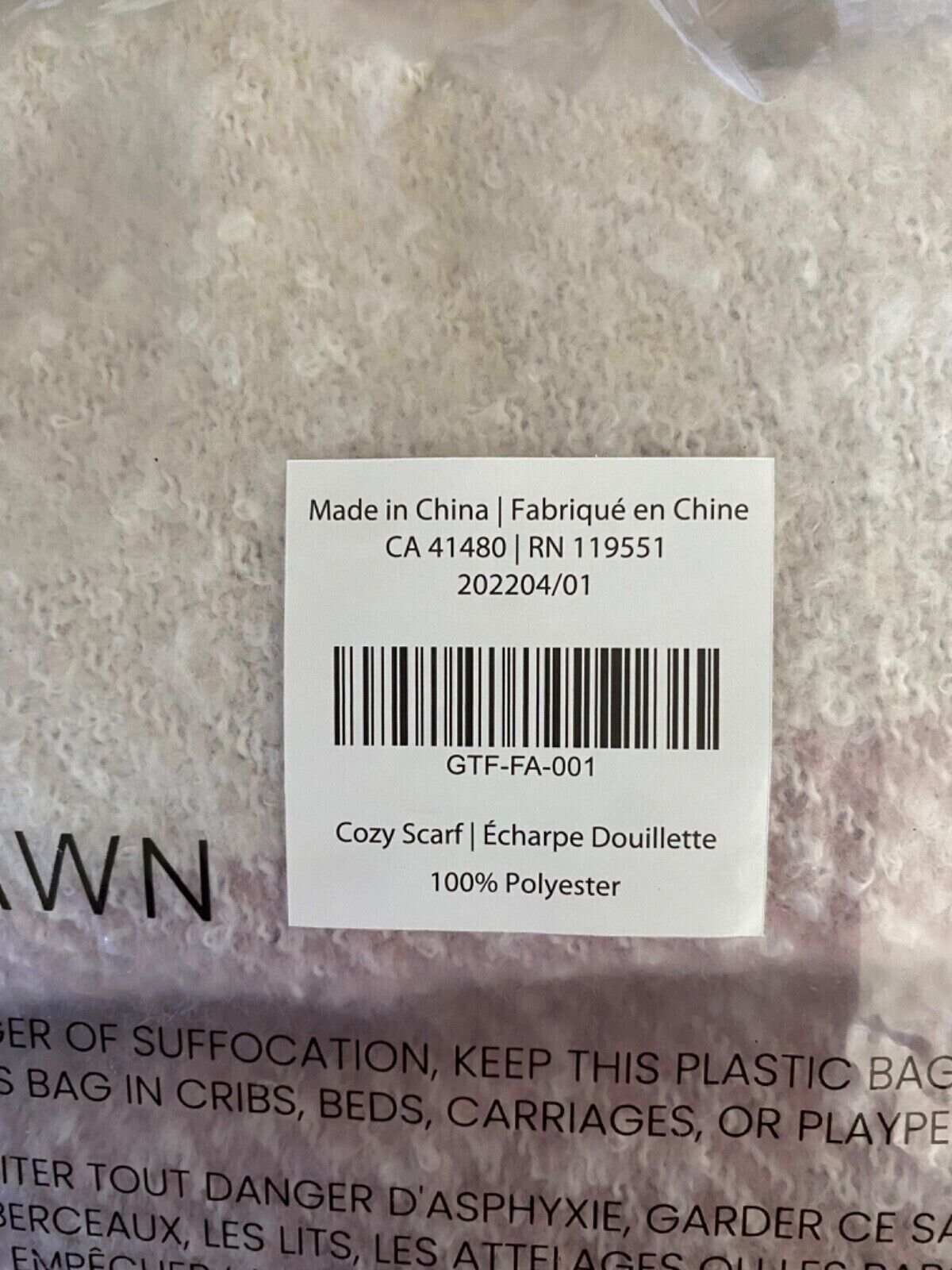 Gentle Fawn Cozy Scarf 72" x 16"