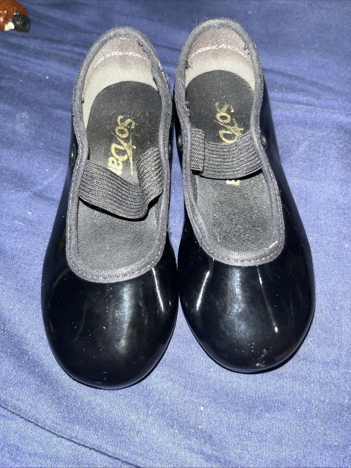 So Danca Kids Tap Shoes Black. Lightly Used  Size W 7 S