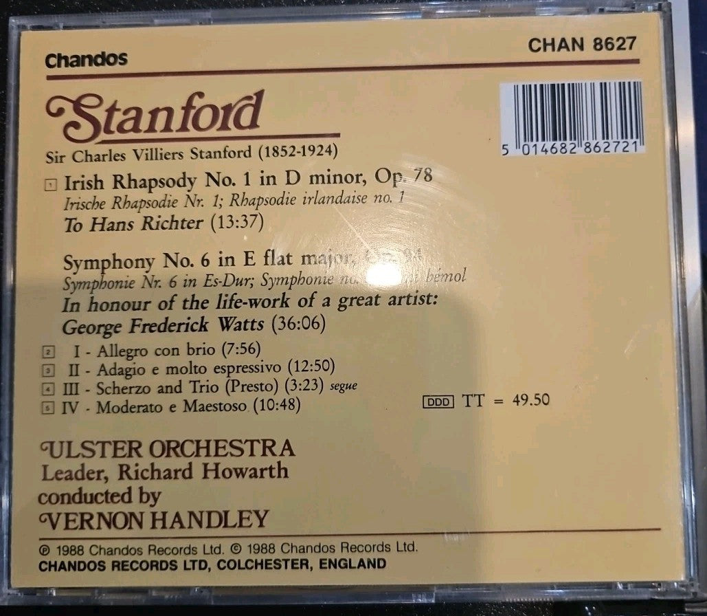 Stanford: Symphony No. 6 / Irish R... - Vernon Handley, Ulster Orchestra CD S0PG