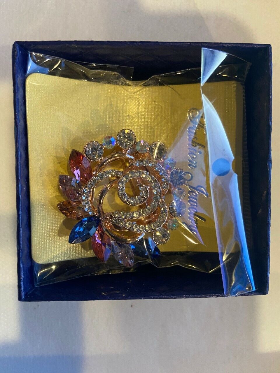 Fiona Jolin Multicolor Rhinestone Brooch Pin - New