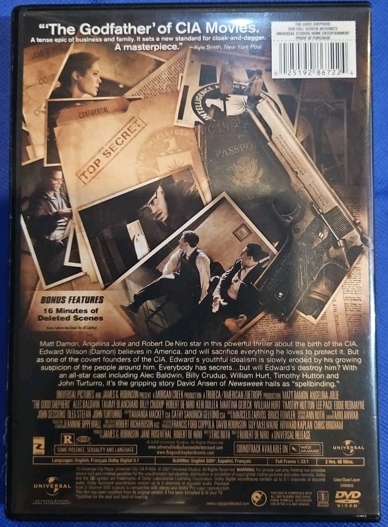 The Good Shepherd (DVD, 2007, Full Frame) Sealed. No Digital Download