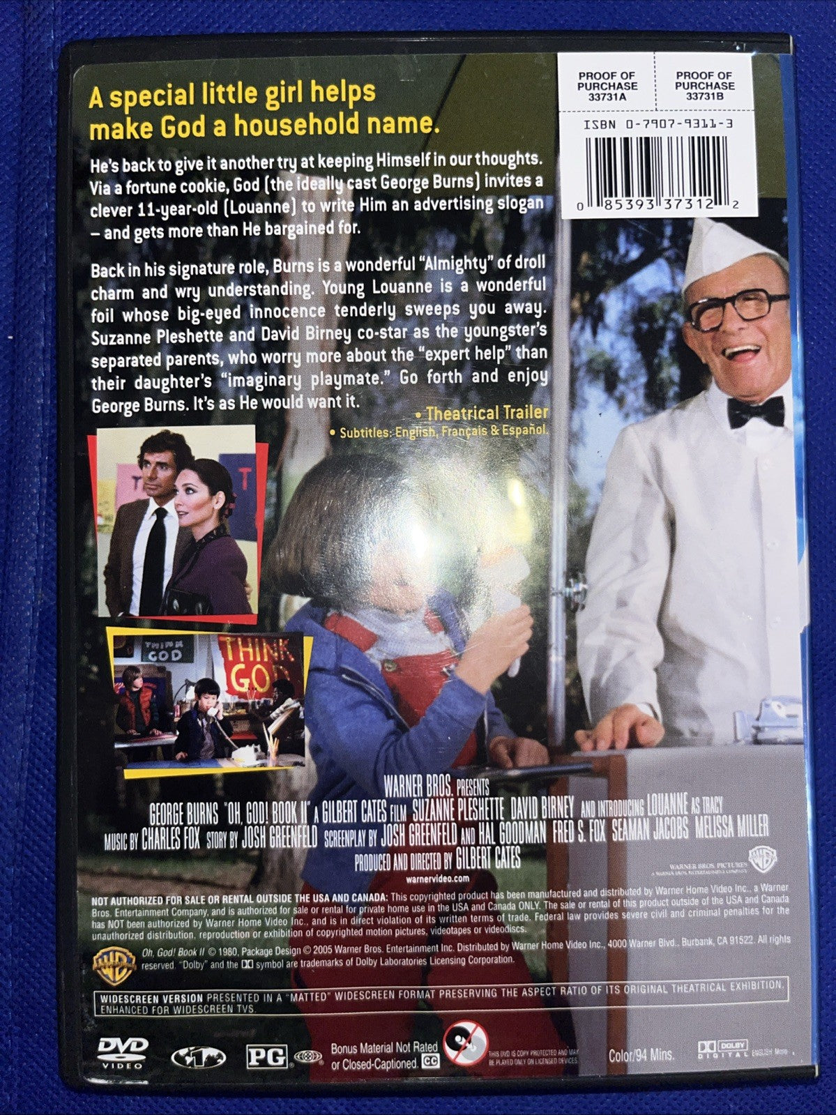 Oh God Book 2 (DVD, 1980)