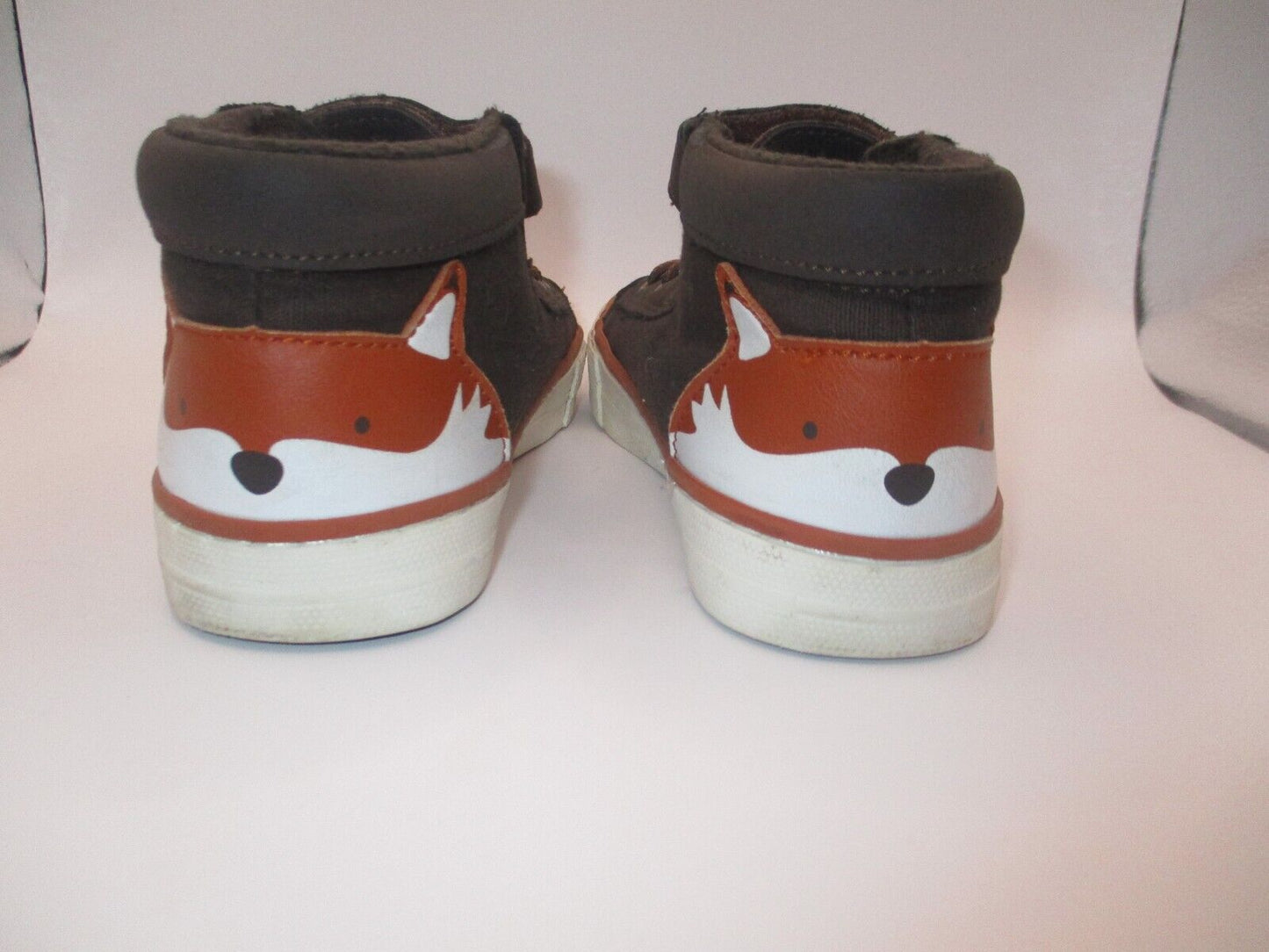 Gymboree Toddler Boys Fox Hi Top Sneakers Shoes Harvest Dk Brown Size 11