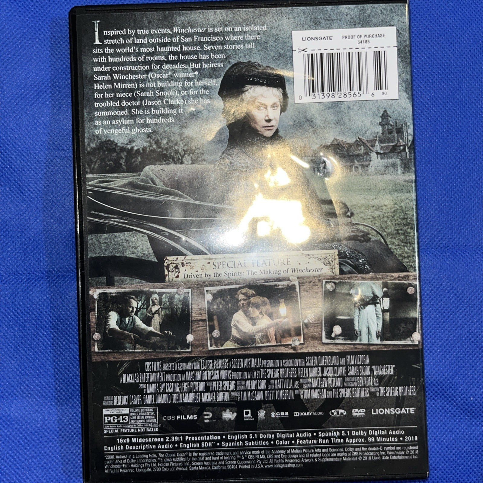Winchester (DVD, 2018) Sealed