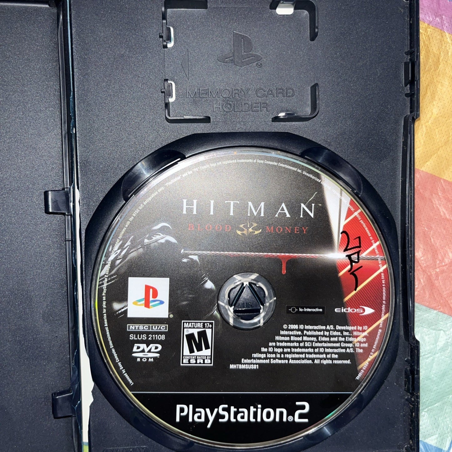 Hitman Blood Money (PS2) Tested. Damaged Case. Initialed Artwork And Disc