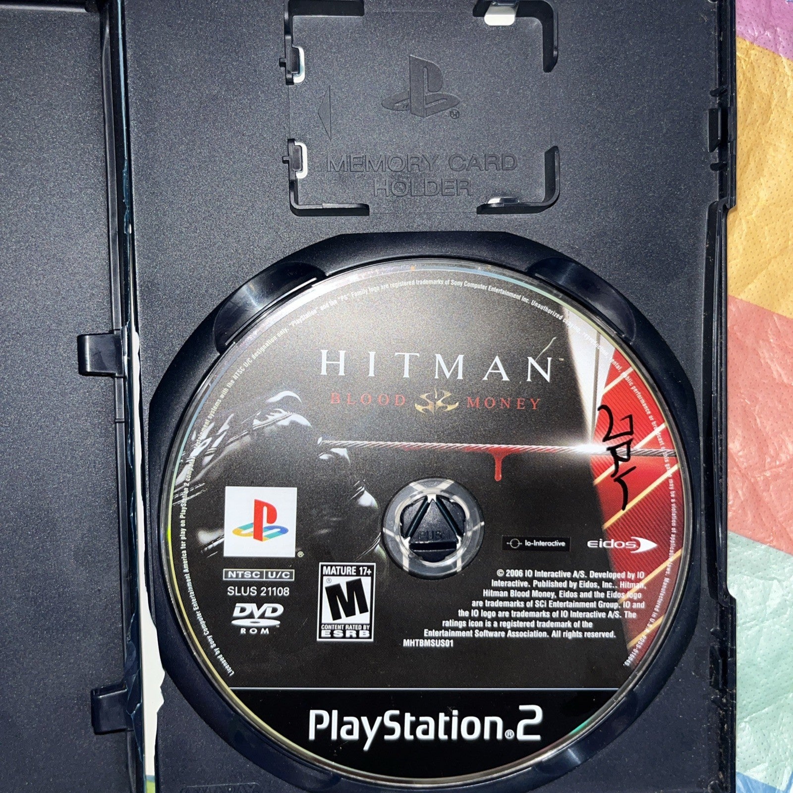 Hitman Blood Money (PS2) Tested. Damaged Case. Initialed Artwork And Disc