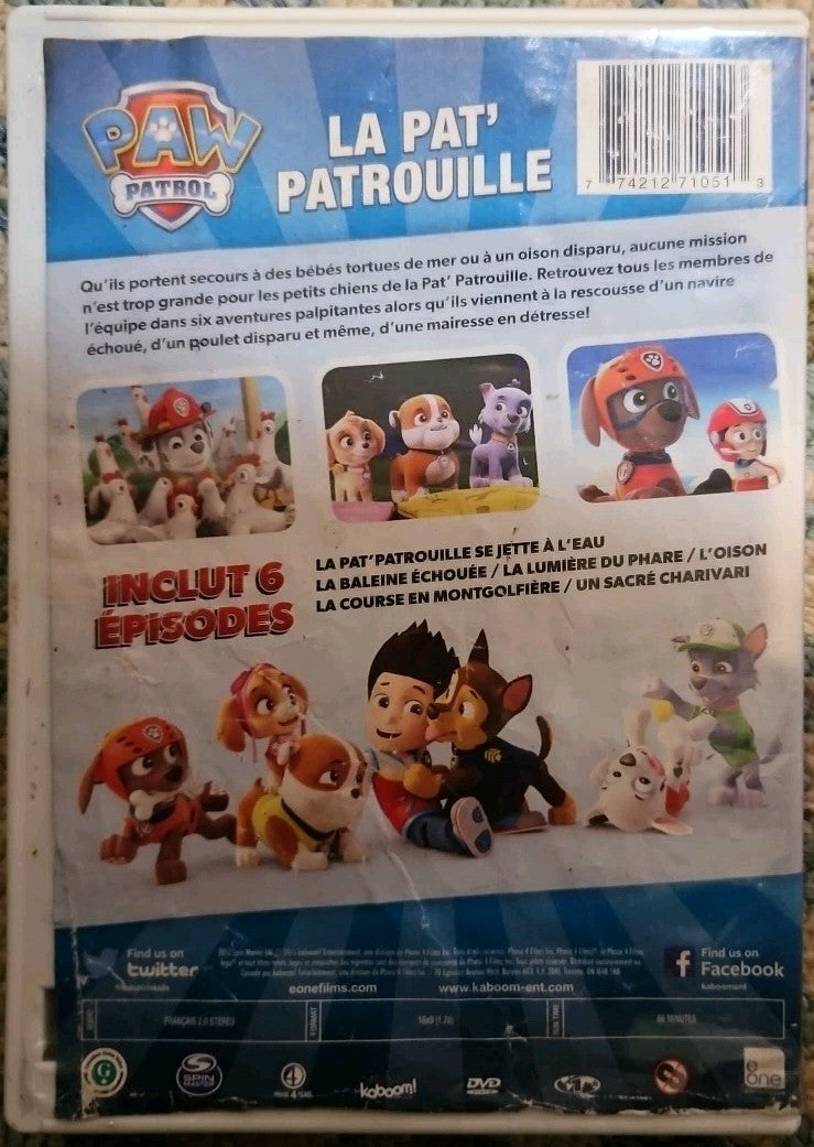 PAW Patrol (DVD, 2014) Artwork Damage. New Case. Tested