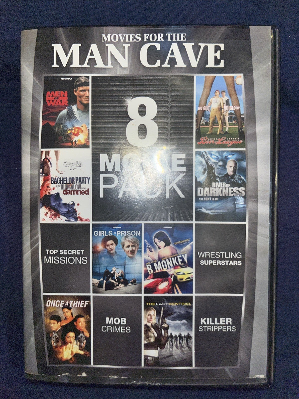 8-Movie Pack-Movies for the Man-Cave (DVD) Sealed