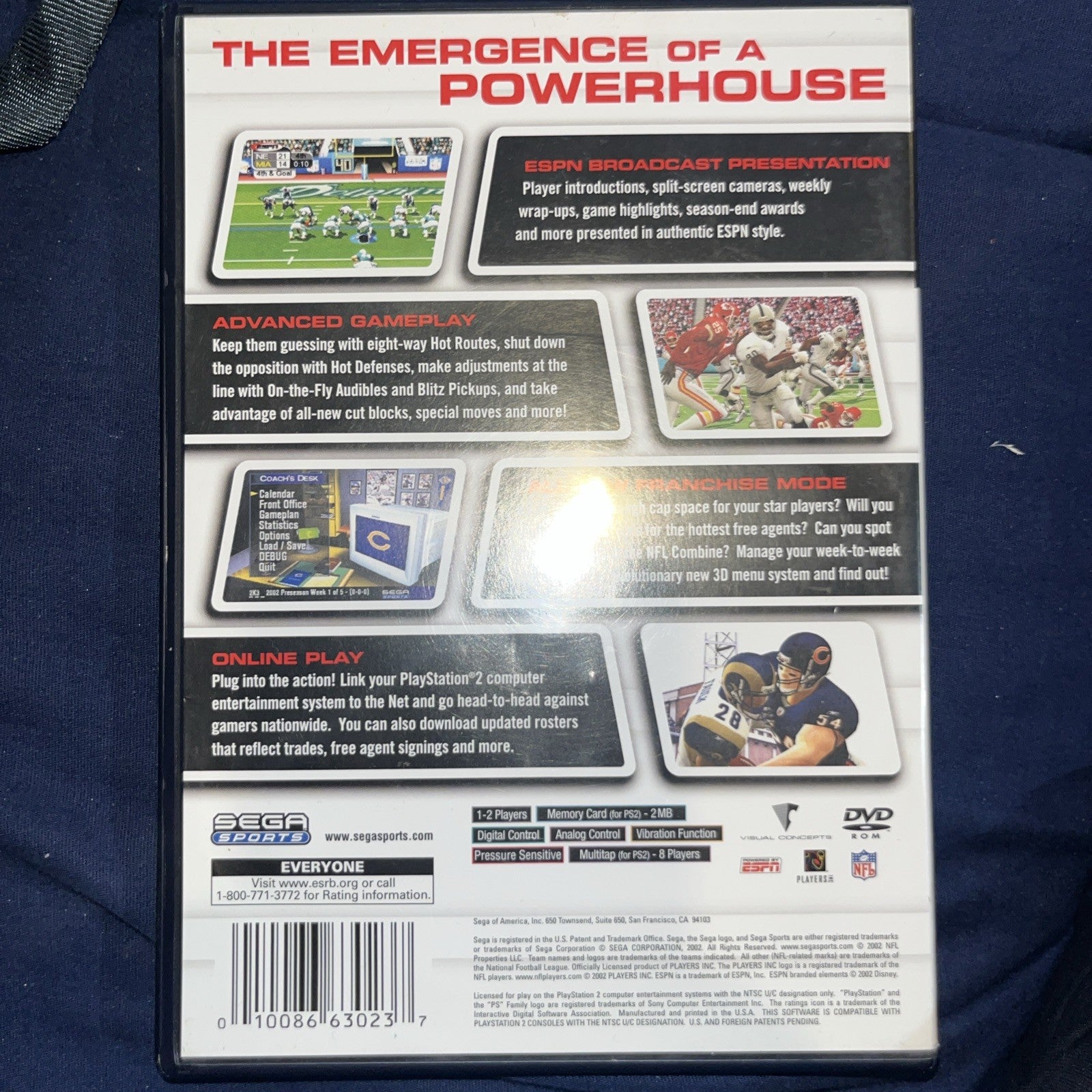 NFL 2K3 (Sony PlayStation 2, 2002) - European Version