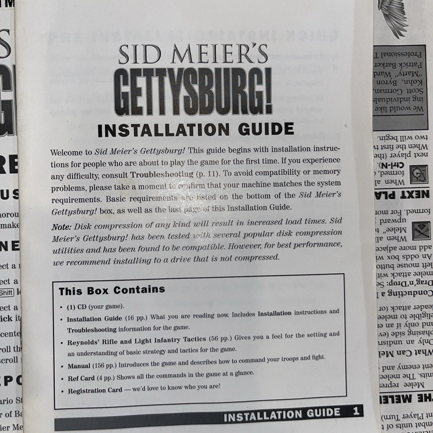 Battleground 2: Gettysburg (PC, 1995) CIB