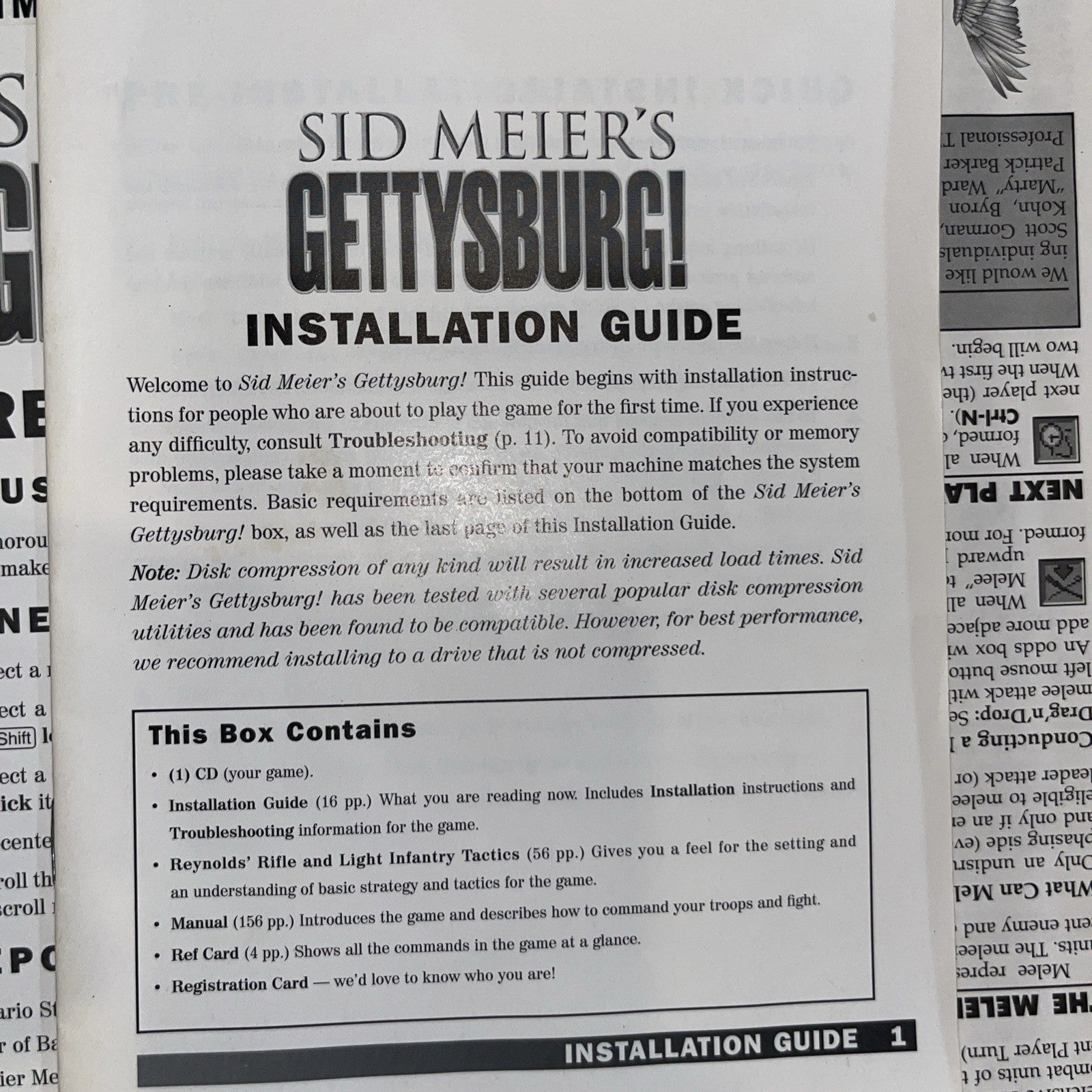 Battleground 2: Gettysburg (PC, 1995) CIB