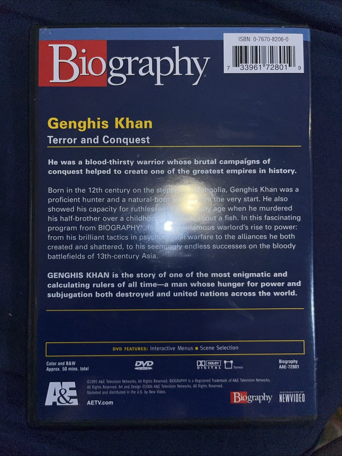 Biography: Genghis Khan (DVD, 2005) Name In Disc