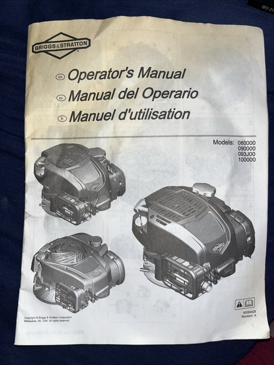Operator’s Manual For Models: 080000, 090000, 093J00, 100000