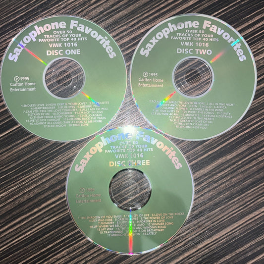 Saxophone Favorites Over 50 Tracks Of Your Favorite Top 40 Hits (CD) 3 Discs